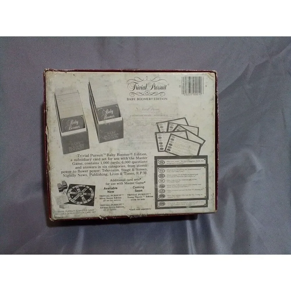 Vintage 1983 Trivial Pursuit Baby Boomers Edition Card Set